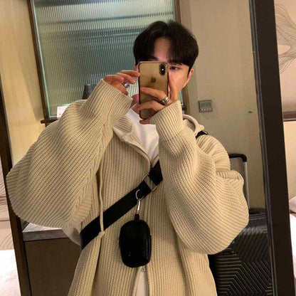 Retro Lazy Style Thick Trendy Cotton Knitwear