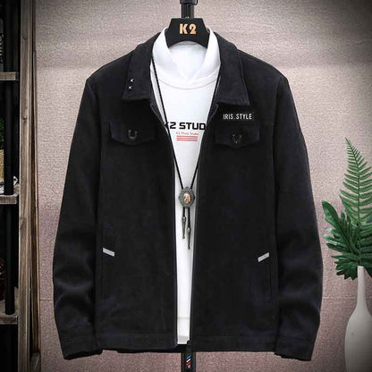Men's Hong Kong Style Jacket Autumn Handsome Functional Lapel