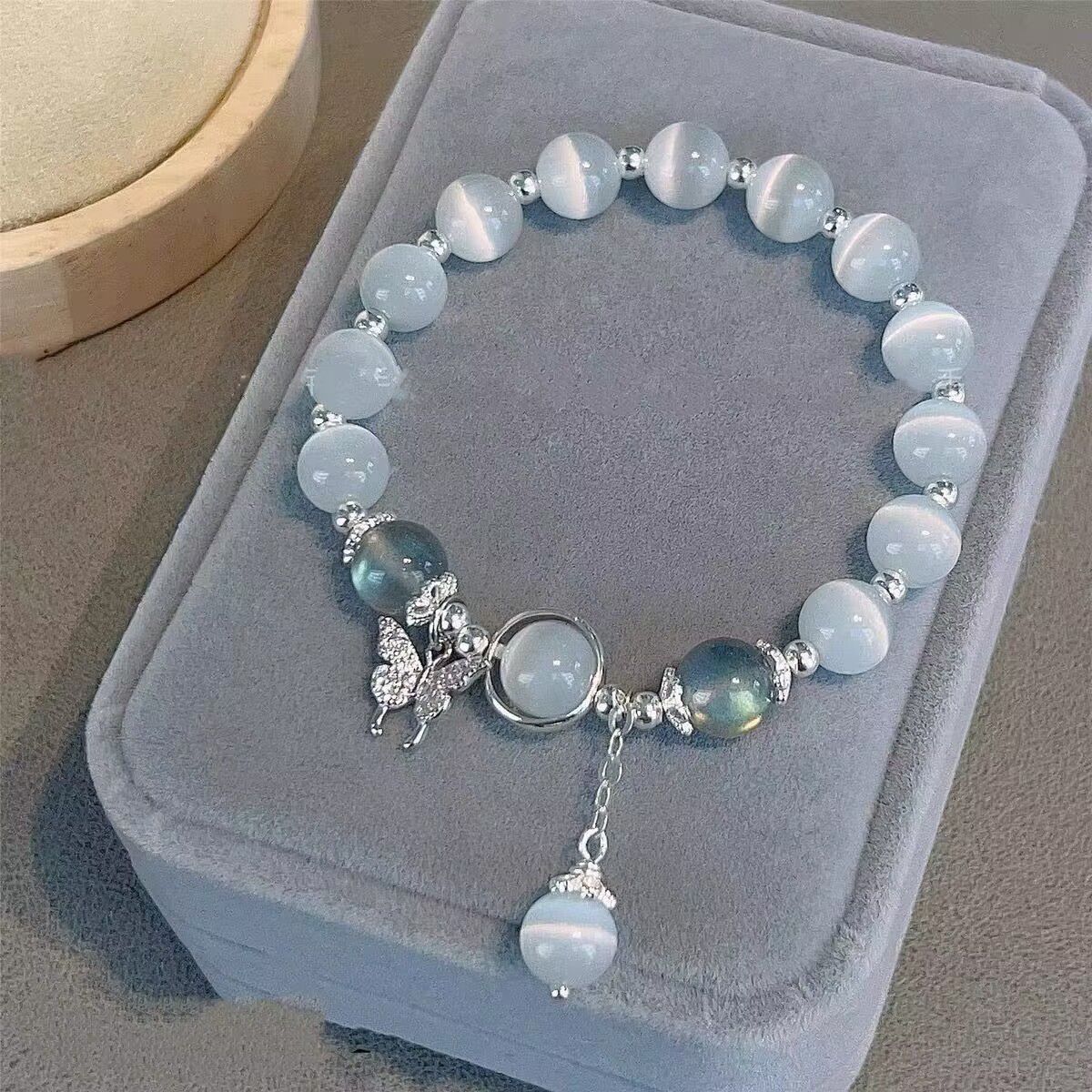 Cat's Eye Stone Crystal Bracelet Advanced Accessories