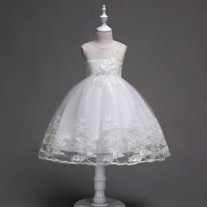 Girls Elegant Party Dress with princess-style design, soft fabric, and flared skirt for birthdays, weddings, parties, and festive occasions