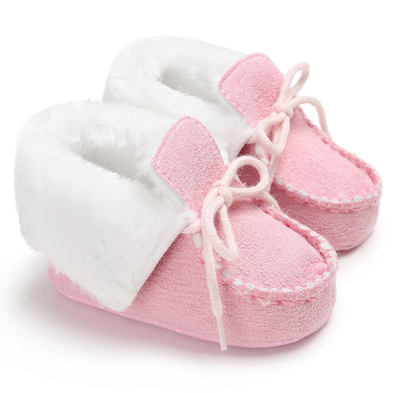 Baby shoes plus velvet warm snow shoes