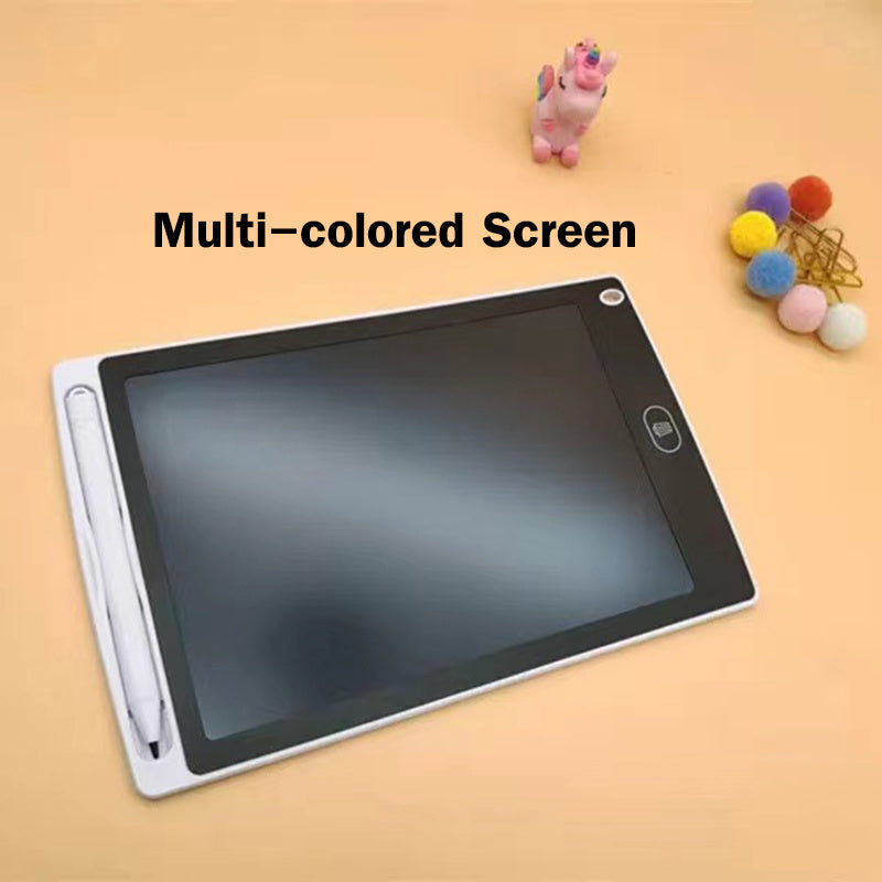 LCD Writing Tablet with pressure-sensitive screen, stylus, erase button, and screen lock for kids' drawing, writing, and learning
