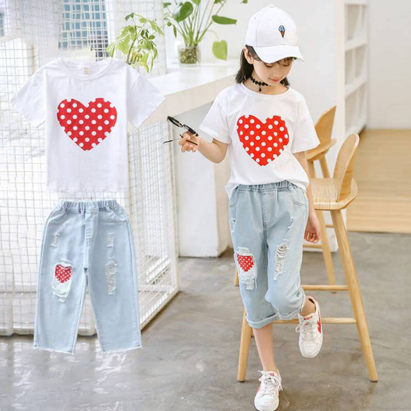 Girls Denim Jeans Set Bangladesh | Small China Town