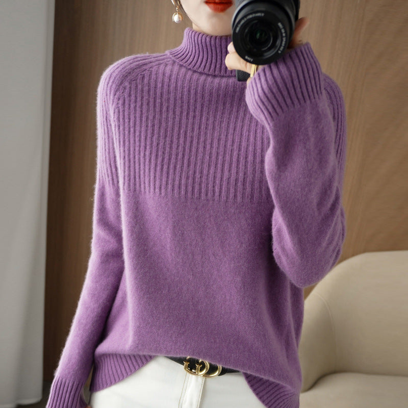 Loose High-neck Sweater Base Layer For Women