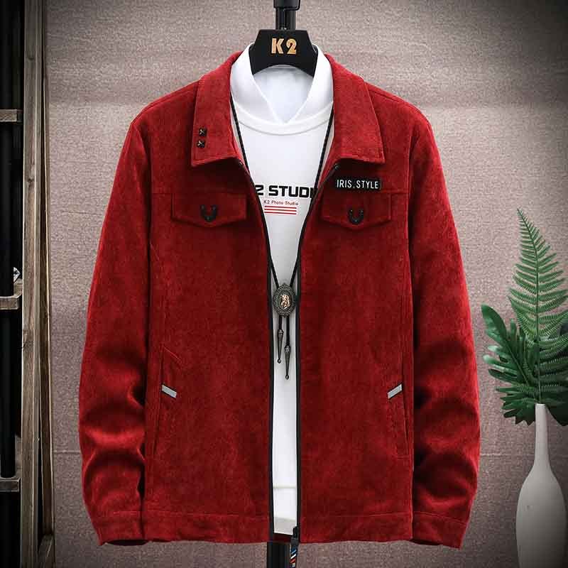 Men's Hong Kong Style Jacket Autumn Handsome Functional Lapel