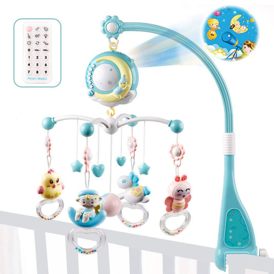 Baby Rattles Crib Mobiles Toy Holder Rotating Mobile Bed Bell Musical Box Projection Newborn Infant Baby Boy Toys (Available)