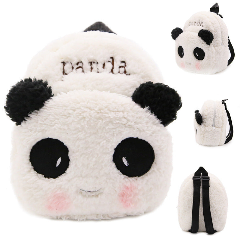 Panda School Backpack with cute cartoon design, padded shoulder straps, spacious compartments, and lightweight construction for boys and girls