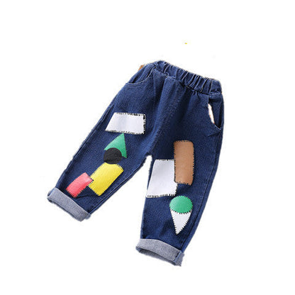 Boys' sports casual jeans spring  (Available)