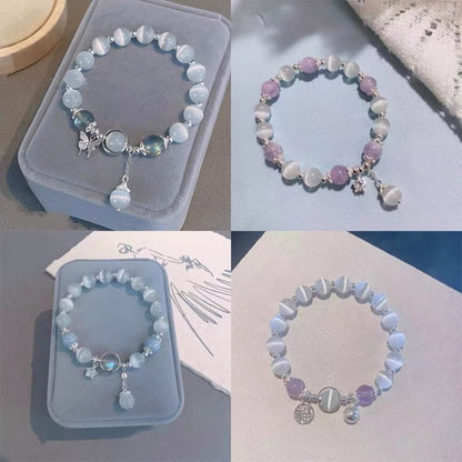 Cat's Eye Stone Crystal Bracelet Advanced Accessories