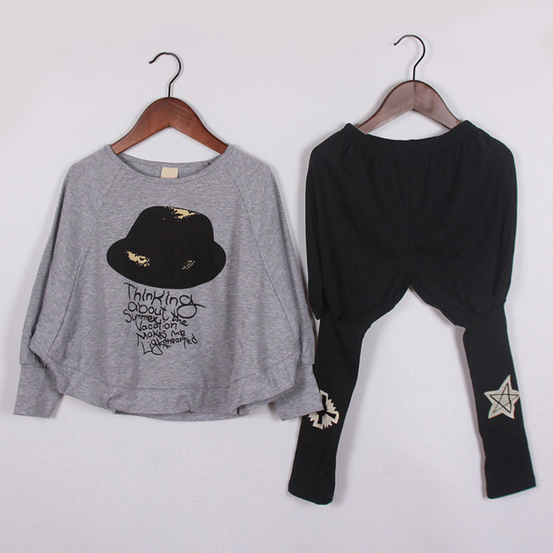 Girls spring and autumn long sleeve suit