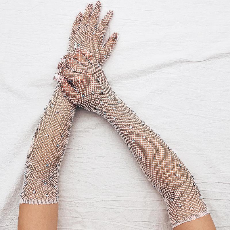 Stockings Mesh Long Gloves Wedding Accessories   (Available)