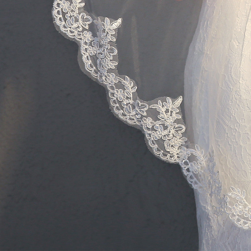 Bridal Headdress High-end Car Bone Lace Off White Wedding Accessories