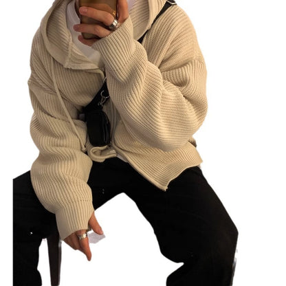 Retro Lazy Style Thick Trendy Cotton Knitwear