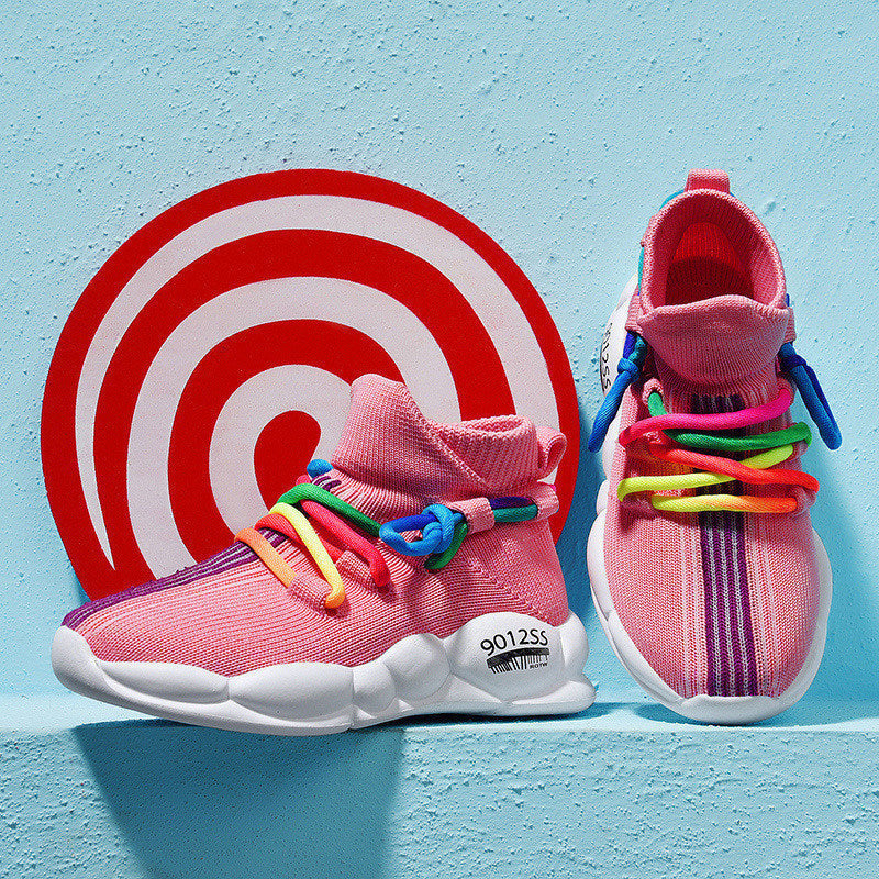 Fly Knit Lightweight Children's Casual Sports Shoes (Available)