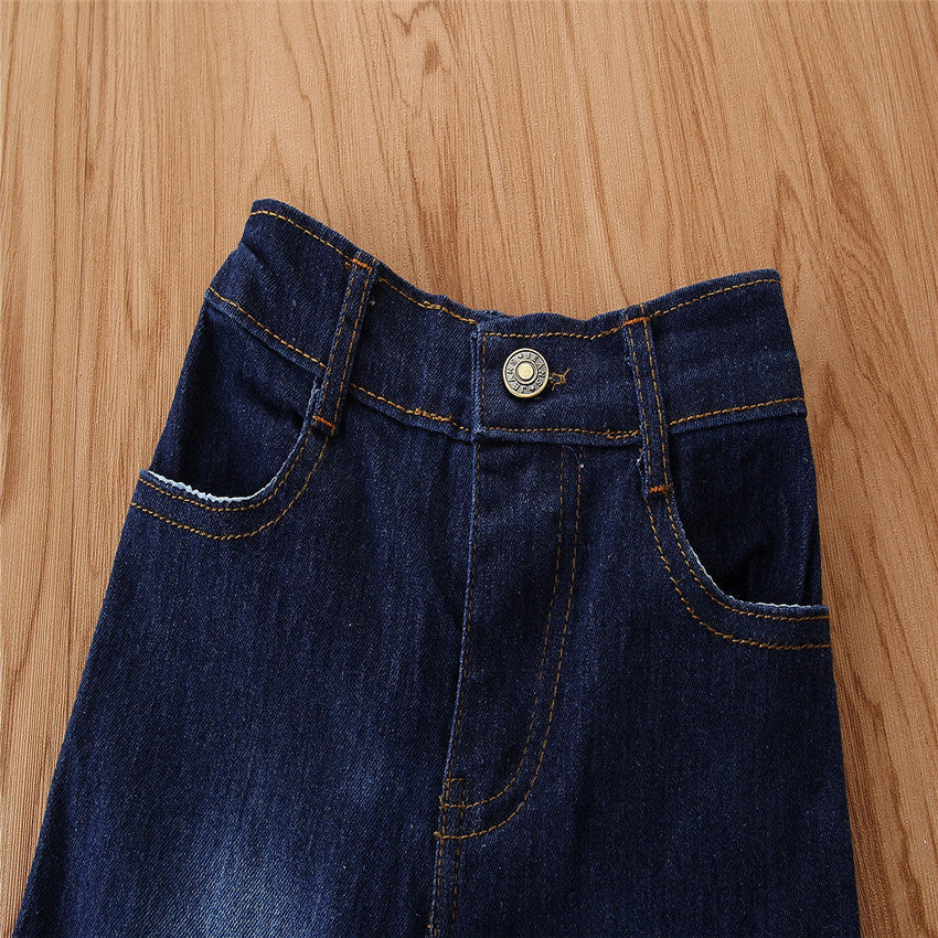 European And American Style Girls Kids Fashion Bell Bottom Pants  ( Available )