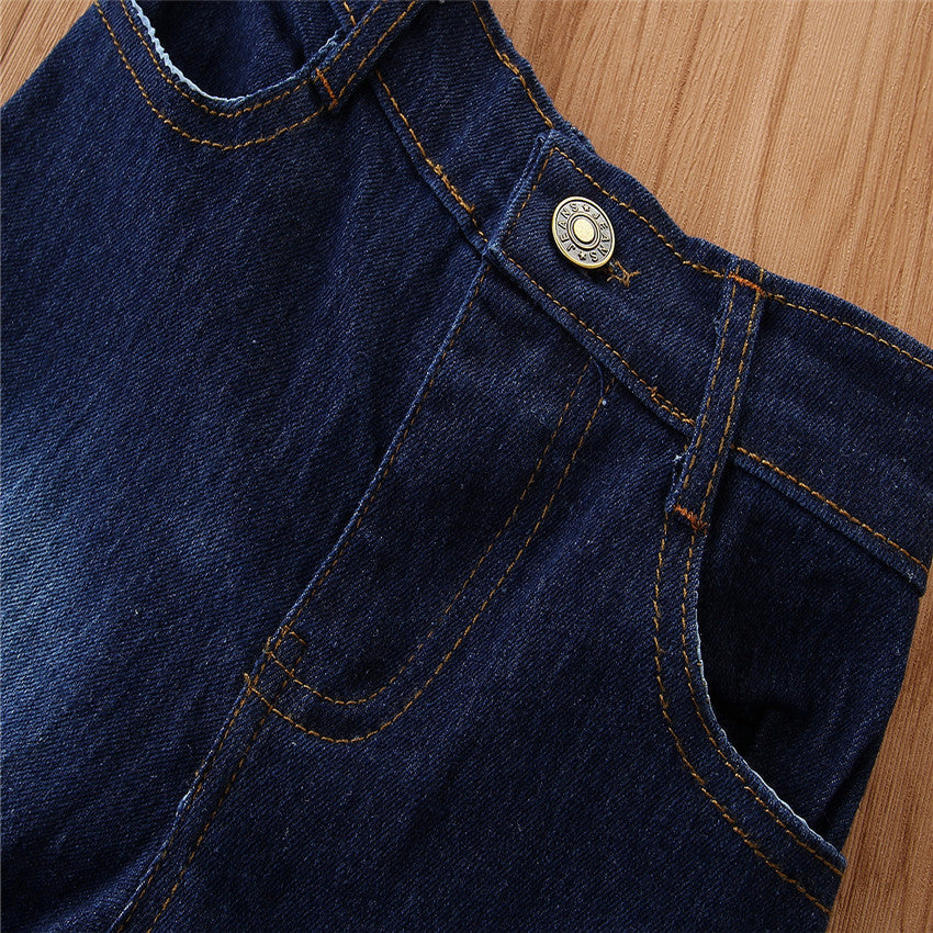 European And American Style Girls Kids Fashion Bell Bottom Pants  ( Available )