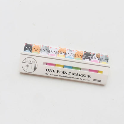 Korea Stationery Mini Cartoon Animals Sitting In Rows N Times Stickers Creative Memo Notes 7g