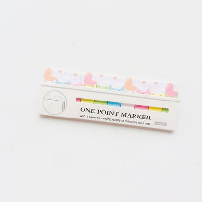 Korea Stationery Mini Cartoon Animals Sitting In Rows N Times Stickers Creative Memo Notes 7g