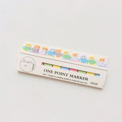 Korea Stationery Mini Cartoon Animals Sitting In Rows N Times Stickers Creative Memo Notes 7g