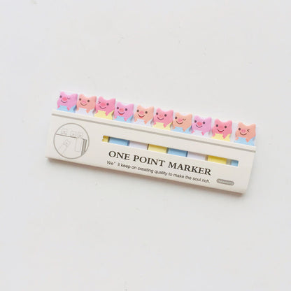 Korea Stationery Mini Cartoon Animals Sitting In Rows N Times Stickers Creative Memo Notes 7g