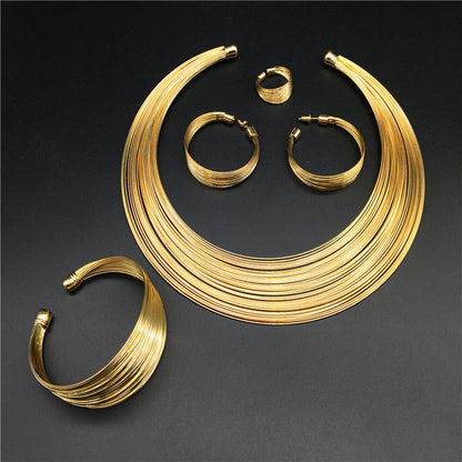 Ladies Necklace, Earrings, Bracelet, Ring Set (Available)