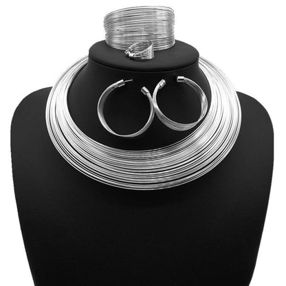 Ladies Necklace, Earrings, Bracelet, Ring Set (Available)
