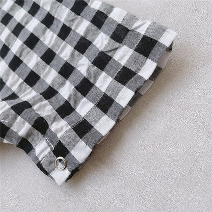 New Summer Baby Plaid Sling Shorts