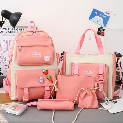 Canvas Backpack Women Korean Harajuku