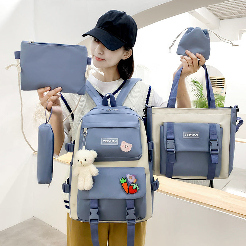 Canvas Backpack Women Korean Harajuku