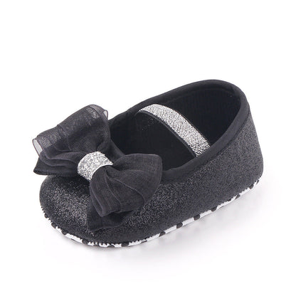 Newborn Princess Shoes Baby Shoes Soft Soled Baby Shoes Bow Princess Shoes Single Shoes  (Available)