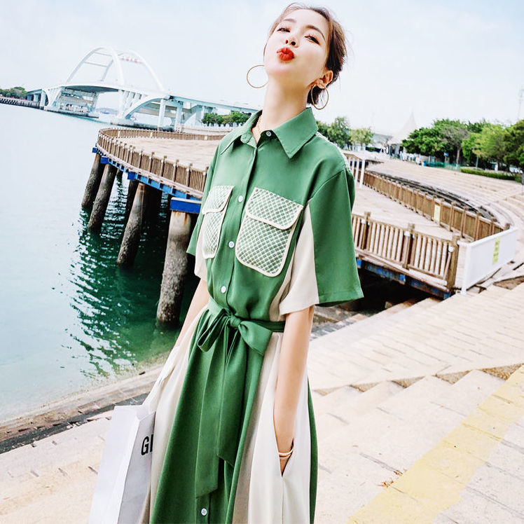Dress Women''s Summer French Style Long Design Sense