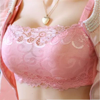 Bra Chest Three-breasted Bra No Trace Anti-light Bra Cross Brazing Thick Section (Available)