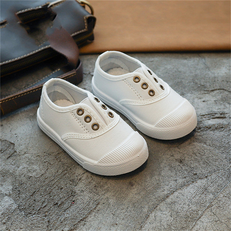 Children's Canvas Shoes Boys And Girls Solid Sole Baby Shoes