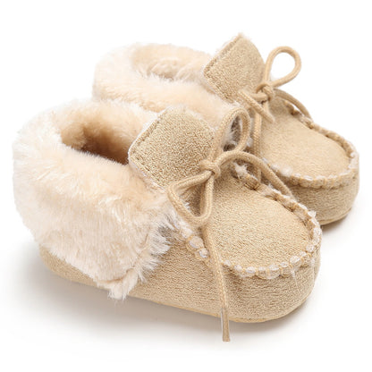 Baby shoes plus velvet warm snow shoes
