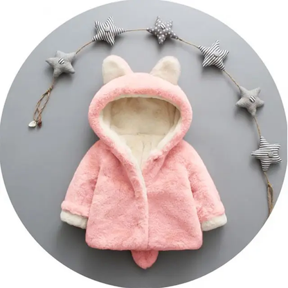 Baby Girls Faux Fur Winter Warm Coat