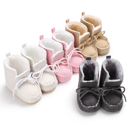 Baby shoes plus velvet warm snow shoes