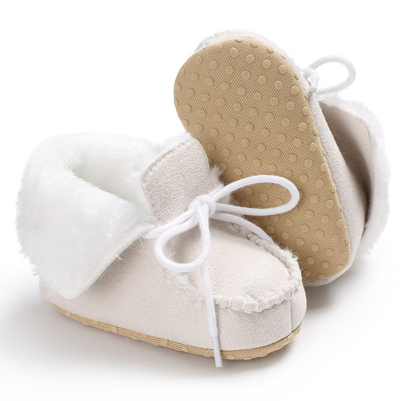 Baby shoes plus velvet warm snow shoes