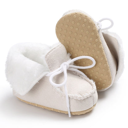 Baby shoes plus velvet warm snow shoes