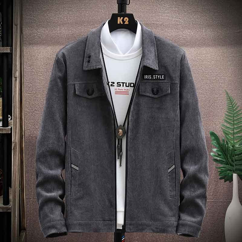Men's Hong Kong Style Jacket Autumn Handsome Functional Lapel