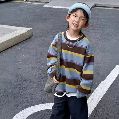 Loose Top Boys' Clothes Stripes
