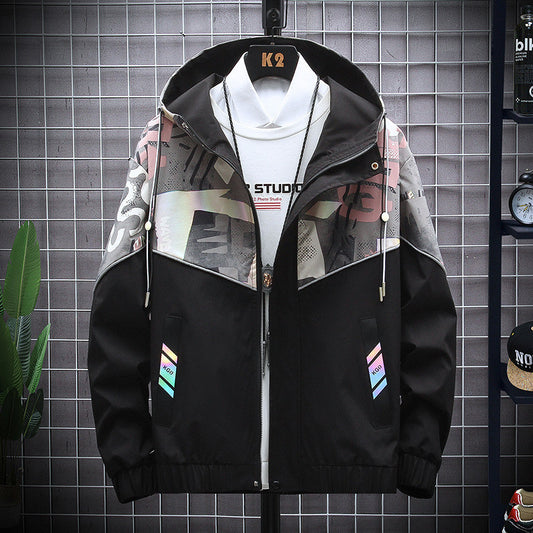 The New Autumn Korean Version Of The Large Size Jacket Youth Casual Trend Jacket Men's Slim Men's Tops