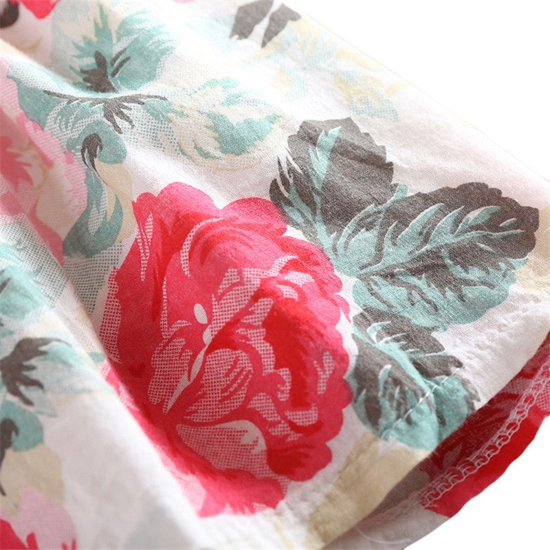 Summer Children Sleeveless Girl Denim Floral Dresses  (Available)