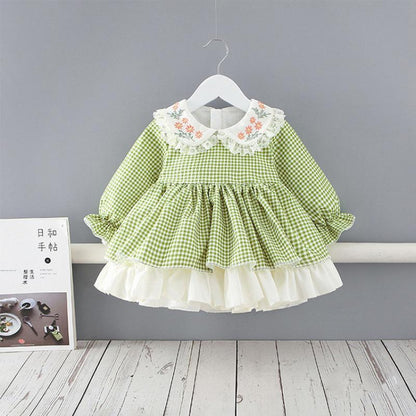 Girls Dress Casual Pastoral Style Children Long Sleeve Princess