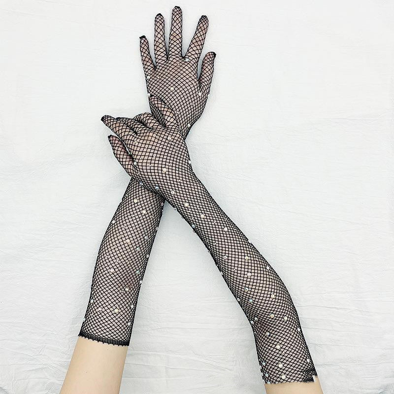 Stockings Mesh Long Gloves Wedding Accessories   (Available)