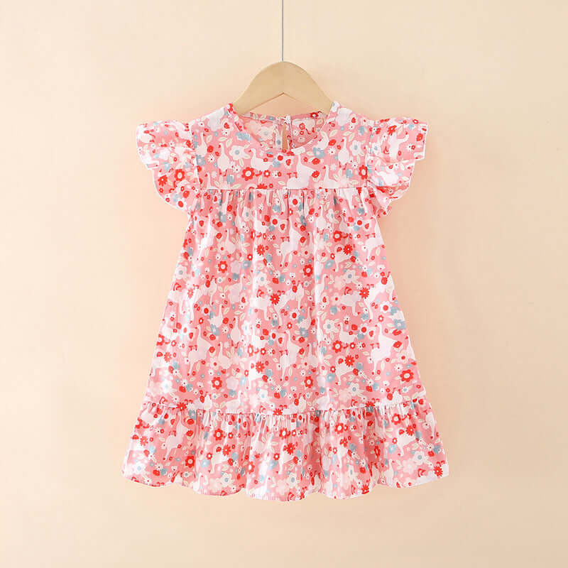 Girls Cartoon Print Dress Kids Summer Dress Cute Fashion Outfit Bangladesh