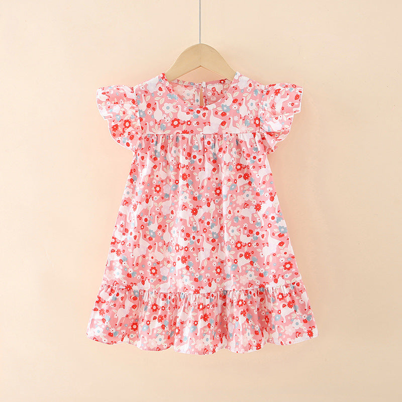 Girls' Cartoon Print Dress