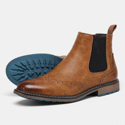 Mid-top Carved Casual Men's Shoes Brogue Retro