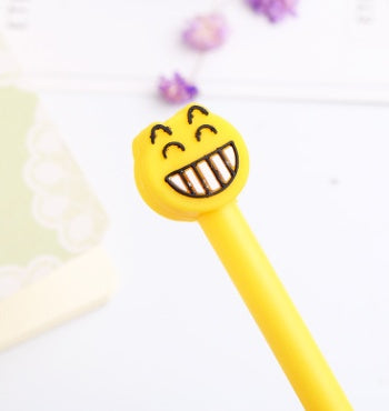 Creative cartoon cute expression black gel pen full needle pen gel pen advertising pen primary school stationery