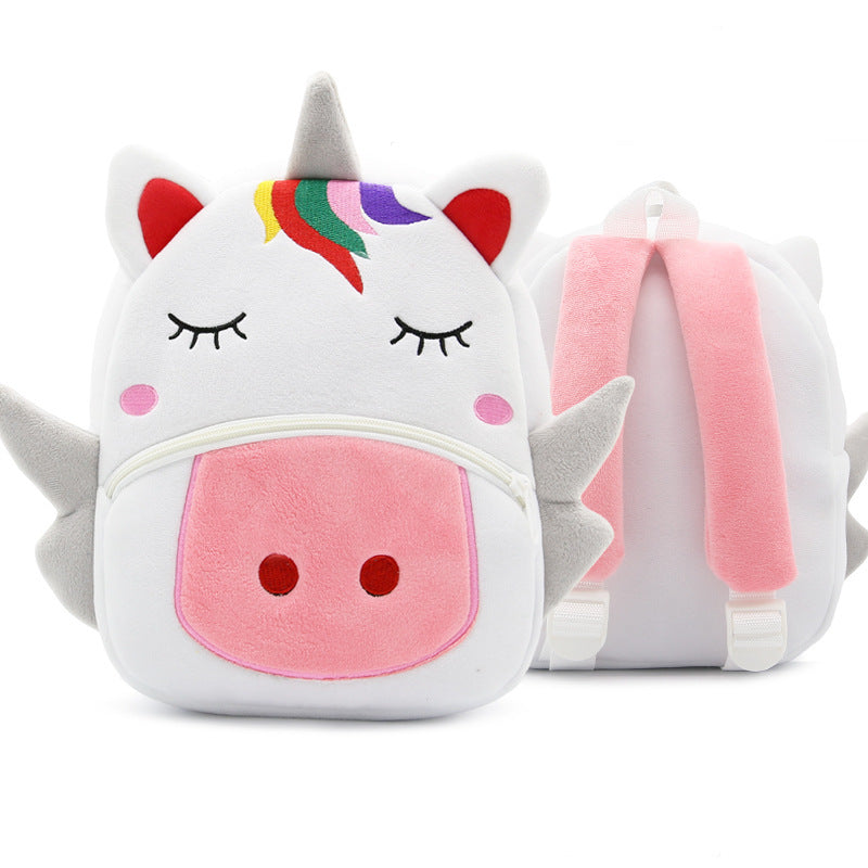 Cute Plush Backpacks Kindergarten Cartoon School Bags Children Animal Toys Bag (Available)