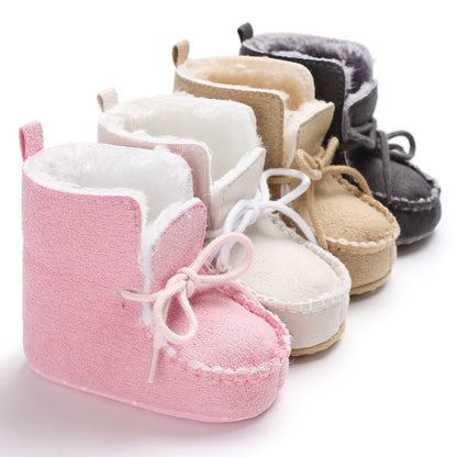 Baby shoes plus velvet warm snow shoes